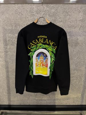 Black Casablanca Avenida Tennis Club Printed Sweatshirt