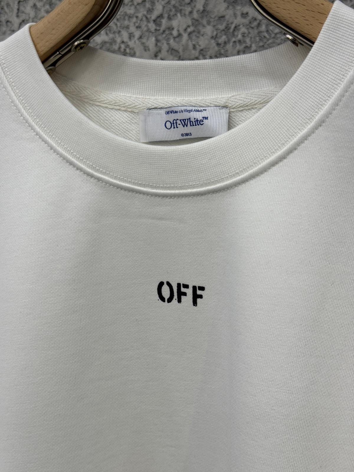 White Off-White brick arrow graphic print cotton sweatshirt - Image 4