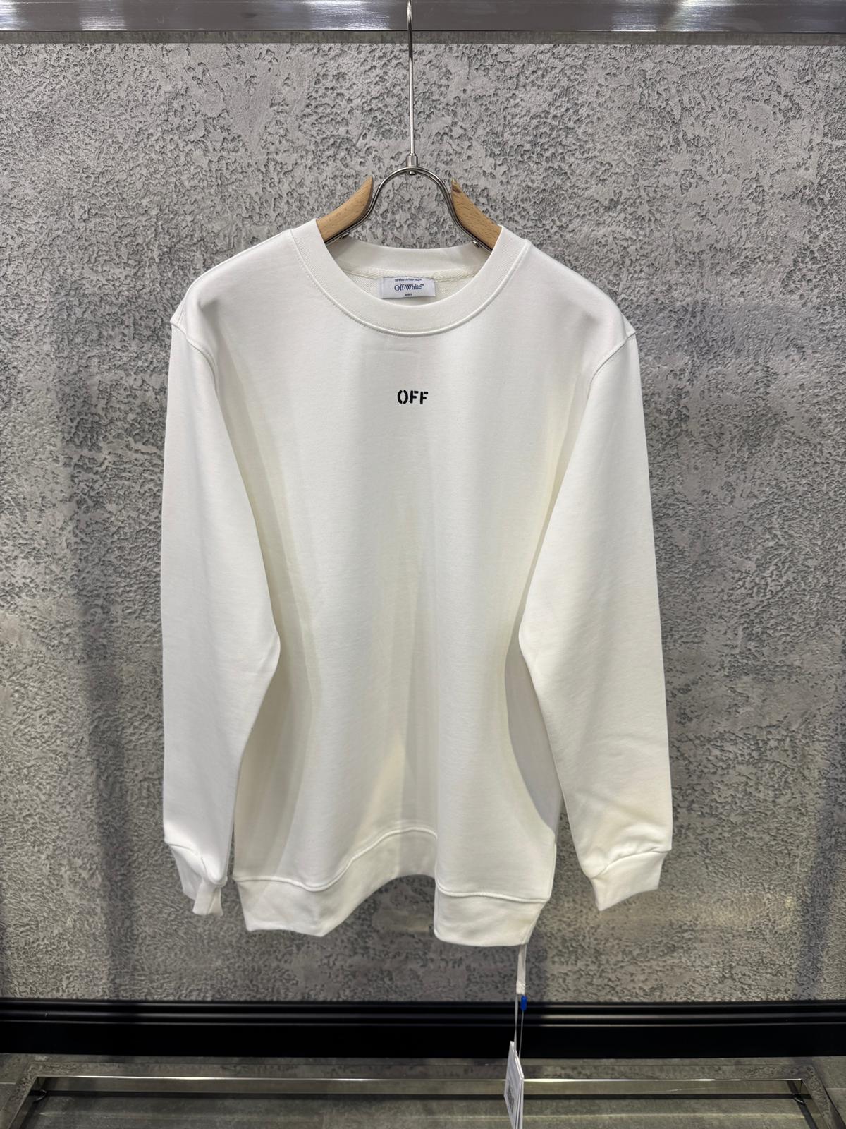 White Off-White brick arrow graphic print cotton sweatshirt - Image 2