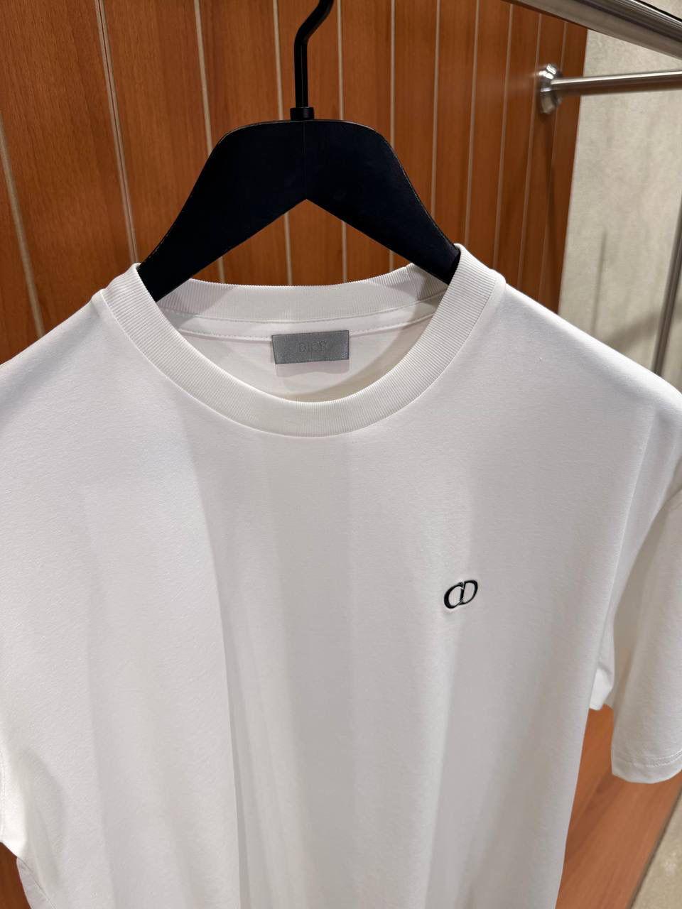 White Dior CD icon fitted silhouette cotton tee - Image 8