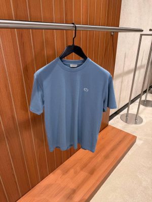Blue Dior CD icon fitted silhouette cotton tee