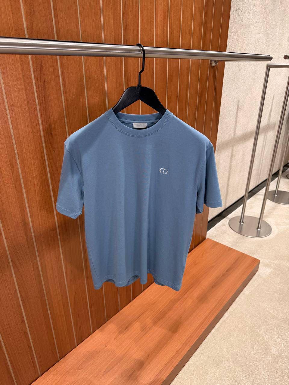 Blue Dior CD icon fitted silhouette cotton tee