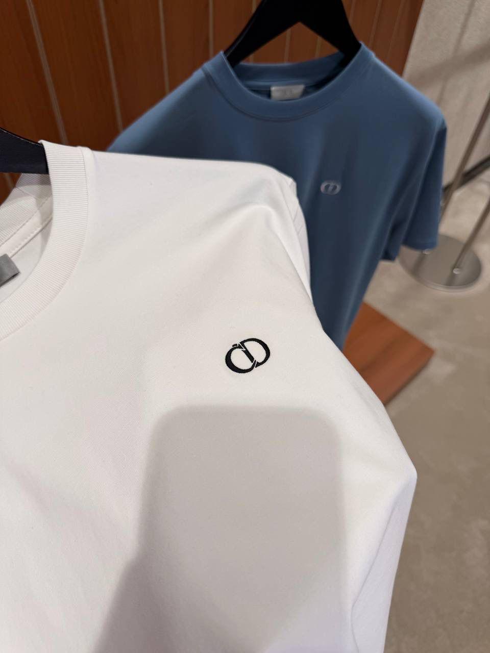 White Dior CD icon fitted silhouette cotton tee - Image 9