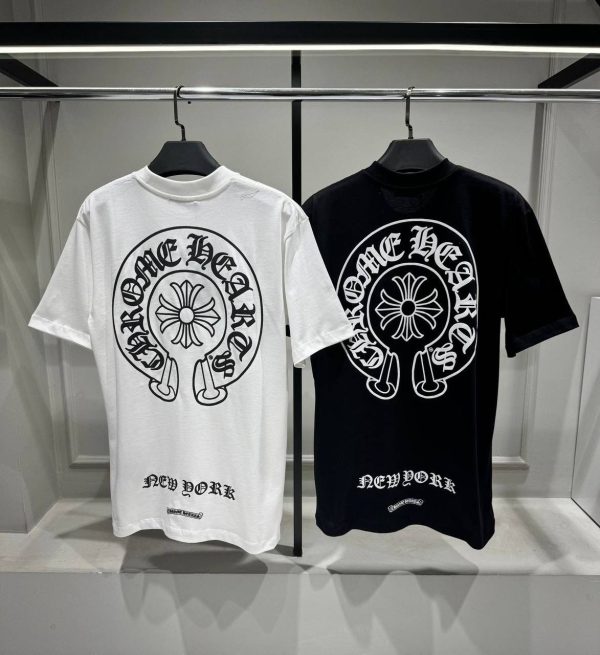Black chrome hearts New york logo cotton tee