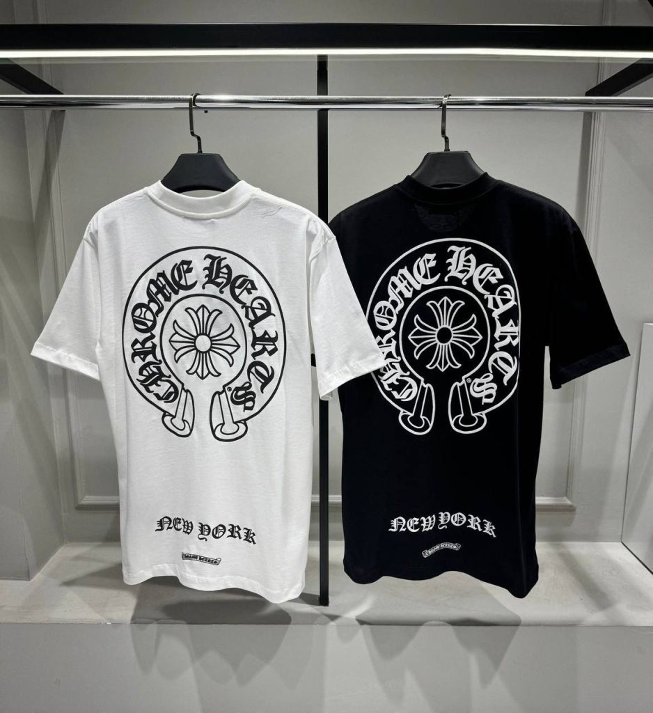 White chrome hearts New york logo cotton tee