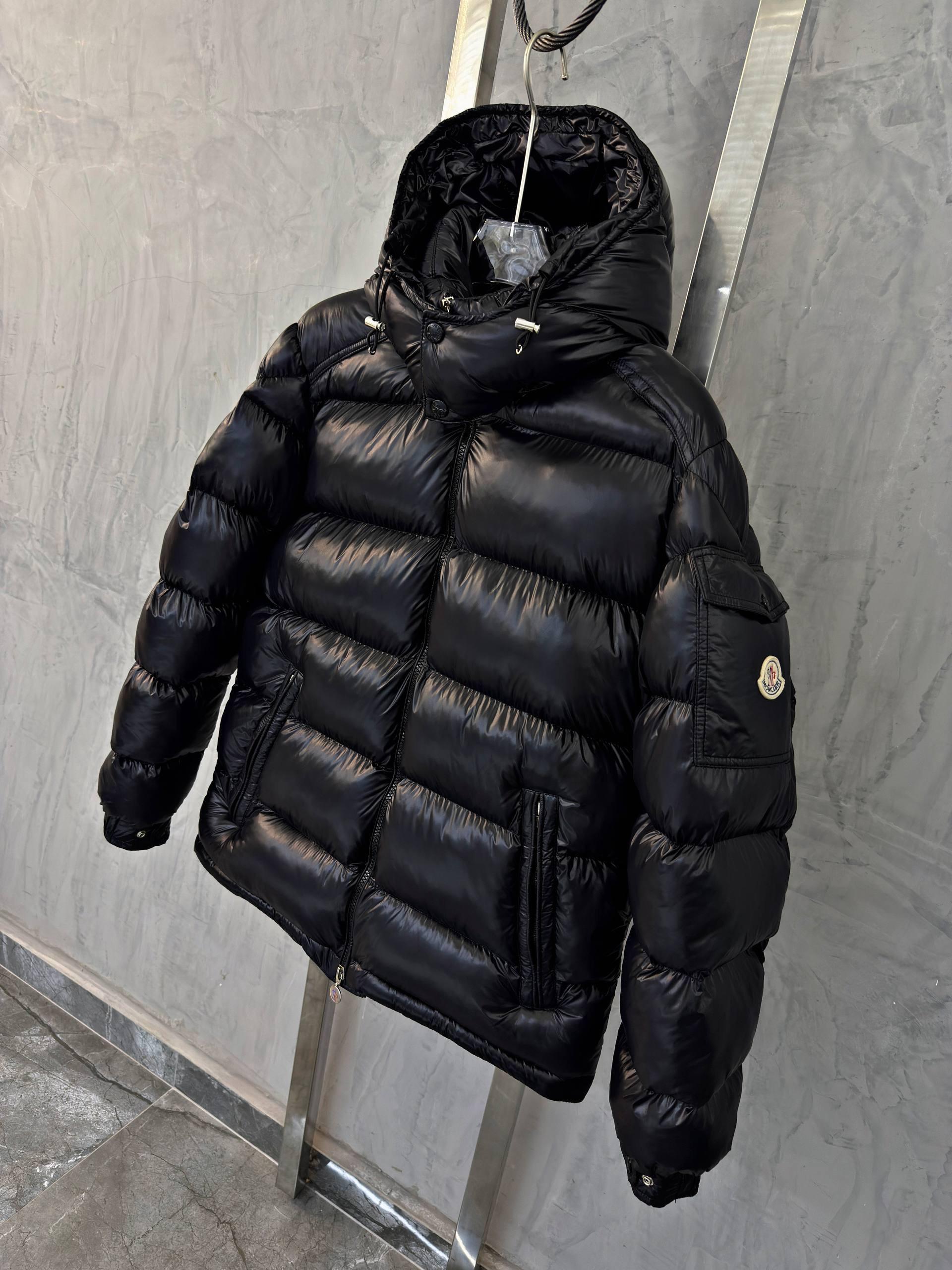 Black Moncler Maya Hooded Short Down Jacket - Image 3