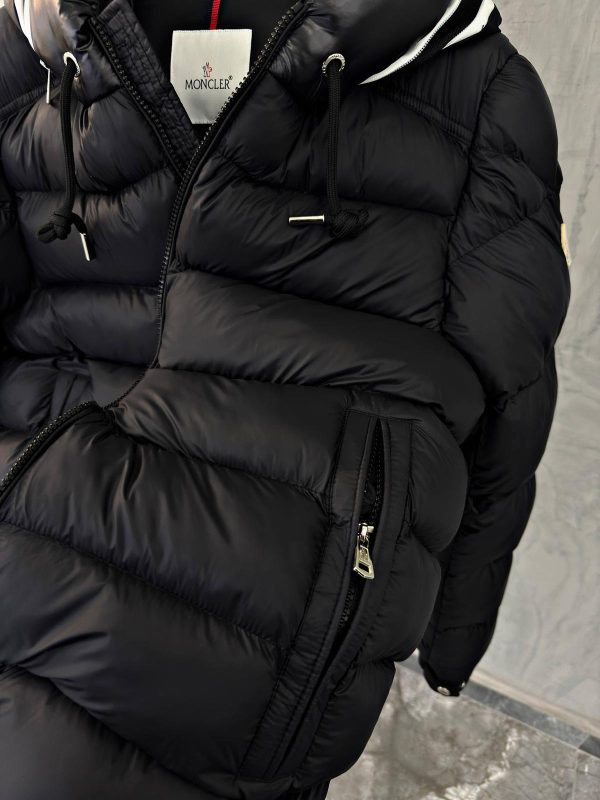 Black moncler hooded puffer jacket - Image 14