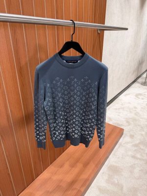 Gray LVSE monogram degrade crewneck sweatshirt