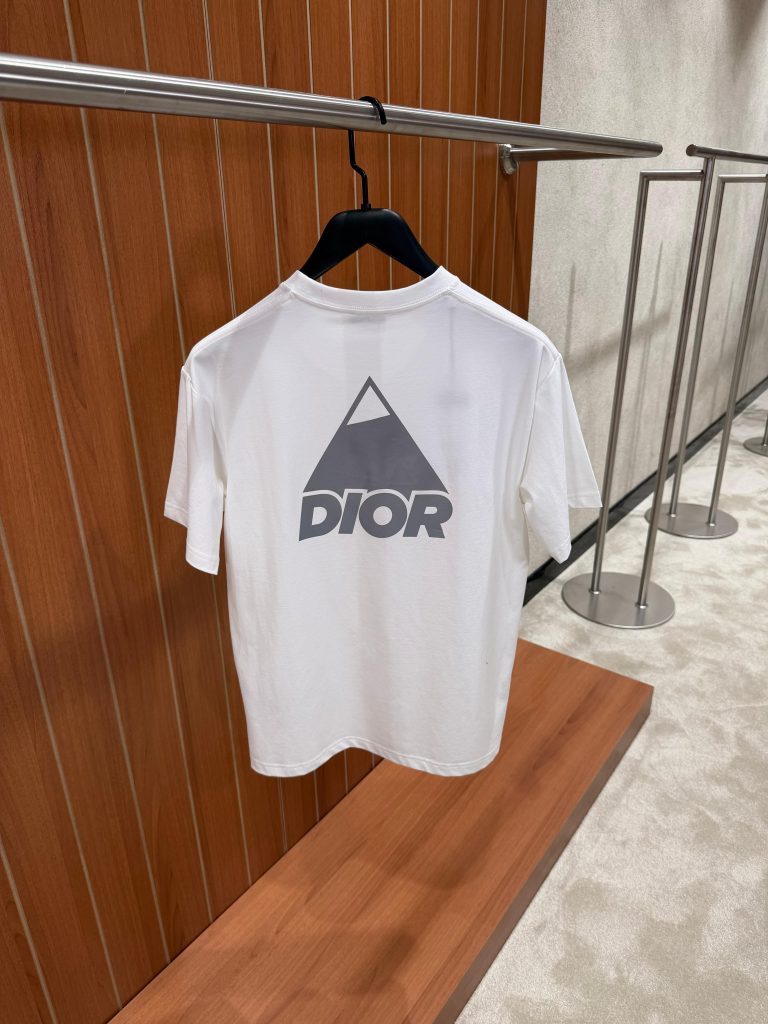 White Dior and Descente Relaxed Fit cotton jersey tee