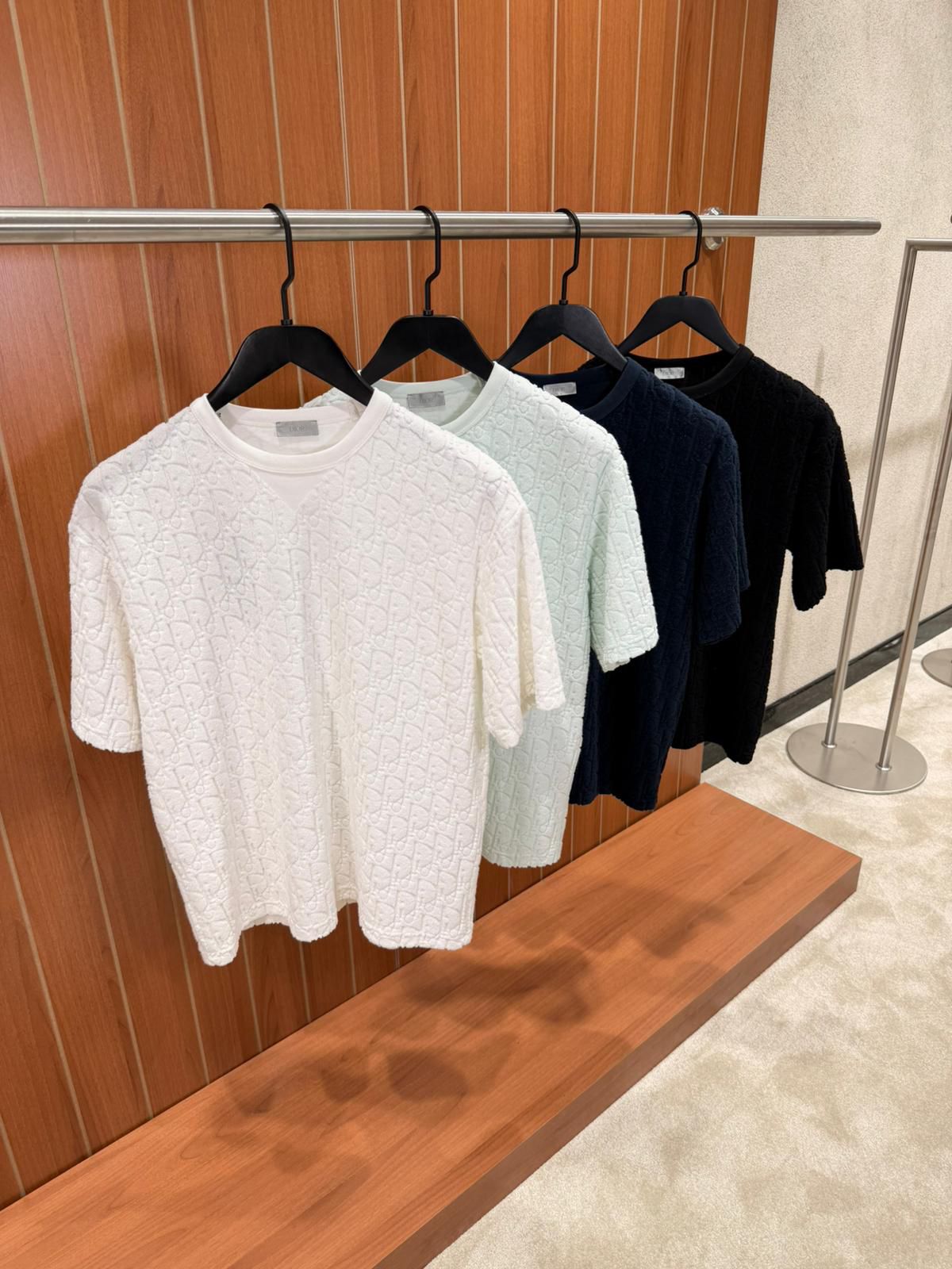 Mint Dior Terry oblique relaxed-fit jacquard cotton tee - Image 5