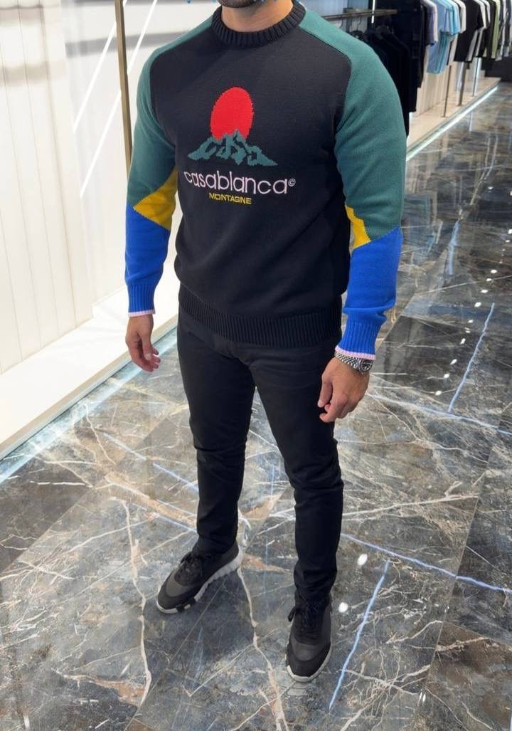 Multicolor Casablanca Marino Montagne jumper - Image 4