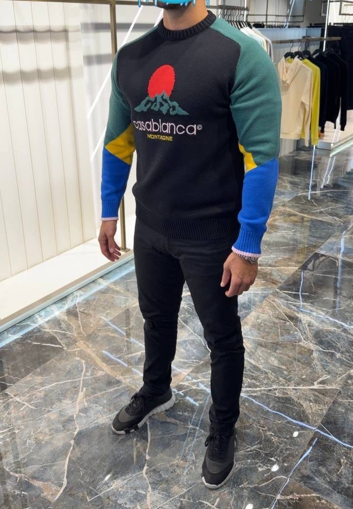 Multicolor Casablanca Marino Montagne jumper - Image 3