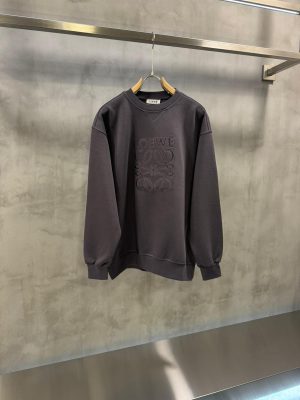 Gray Loewe anagram logo regular-fit cotton sweatshirt