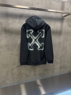 Black Off-white vibe arrow skate hoodie