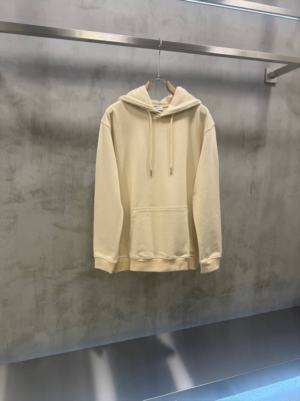 Beige Off-white vibe arrow skate hoodie - Image 2