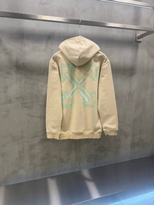 Beige Off-white vibe arrow skate hoodie