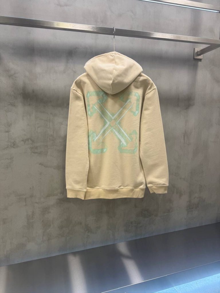 Beige Off-white vibe arrow skate hoodie