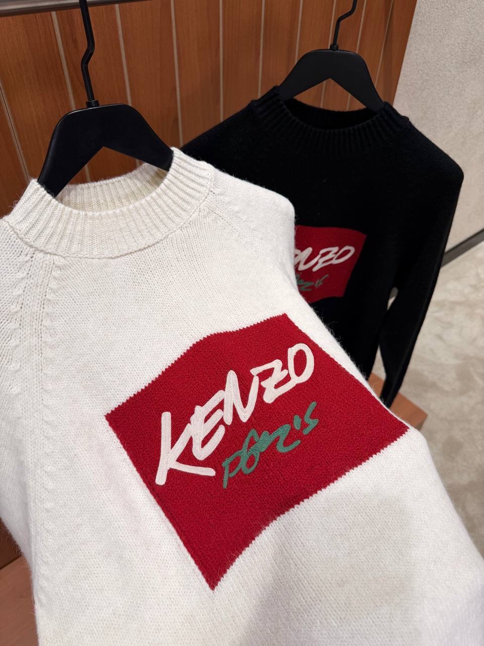 Black Kenzo Paris logo print crew-neck sweater - Image 3