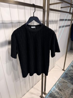 Black Dior Terry oblique relaxed-fit jacquard cotton tee