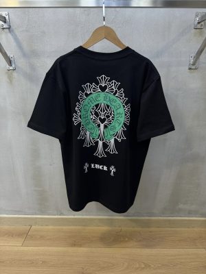 Black chrome hearts luck cotton tee