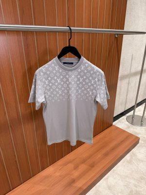 Gray LV ski gradient cotton tee