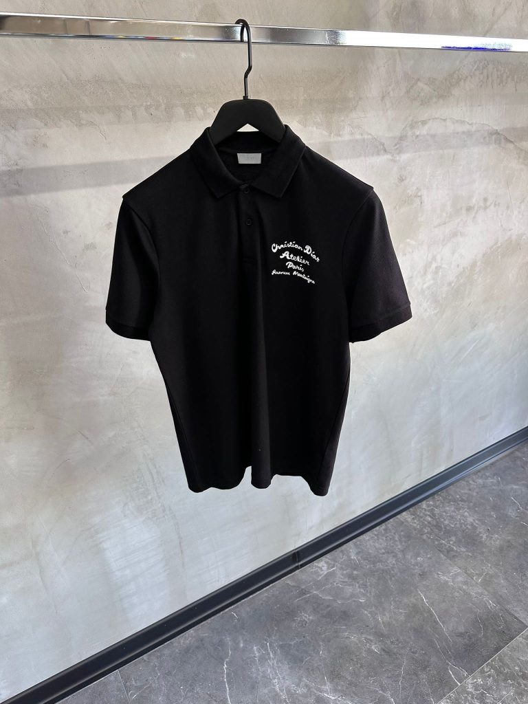 Black CD atelier polo shirt