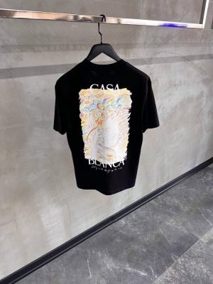 Black casablanca mushroom goddess cotton tee