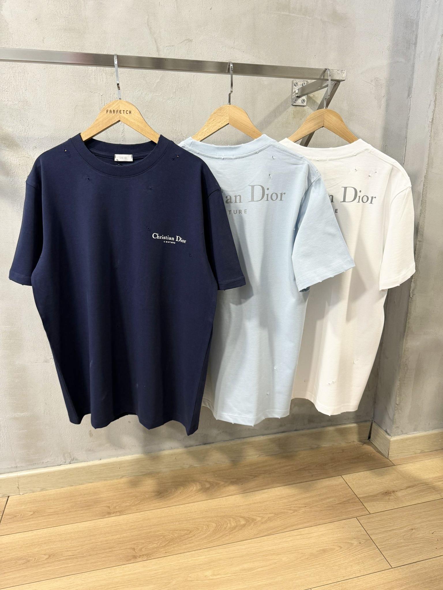 Blue Dior couture relaxed fit cotton tee - Image 4