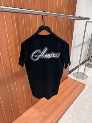 Black Amiri crystal-embellishment cotton tee