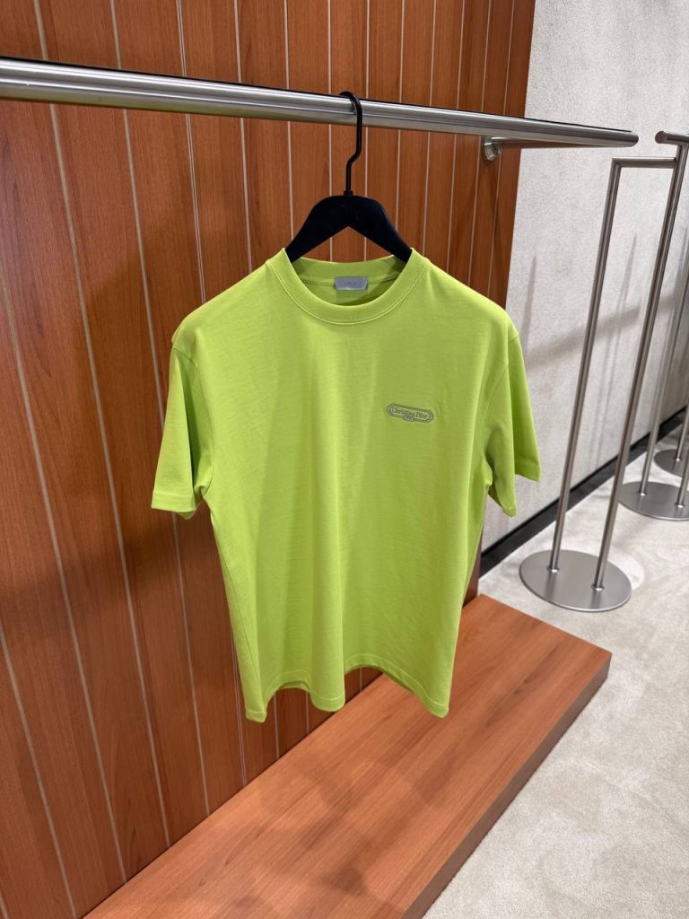 Green Dior CD box relaxed fit cotton jersey tee
