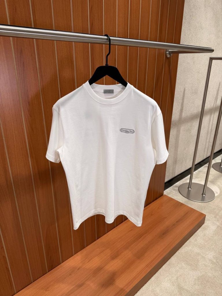 White Dior CD box relaxed fit cotton jersey tee