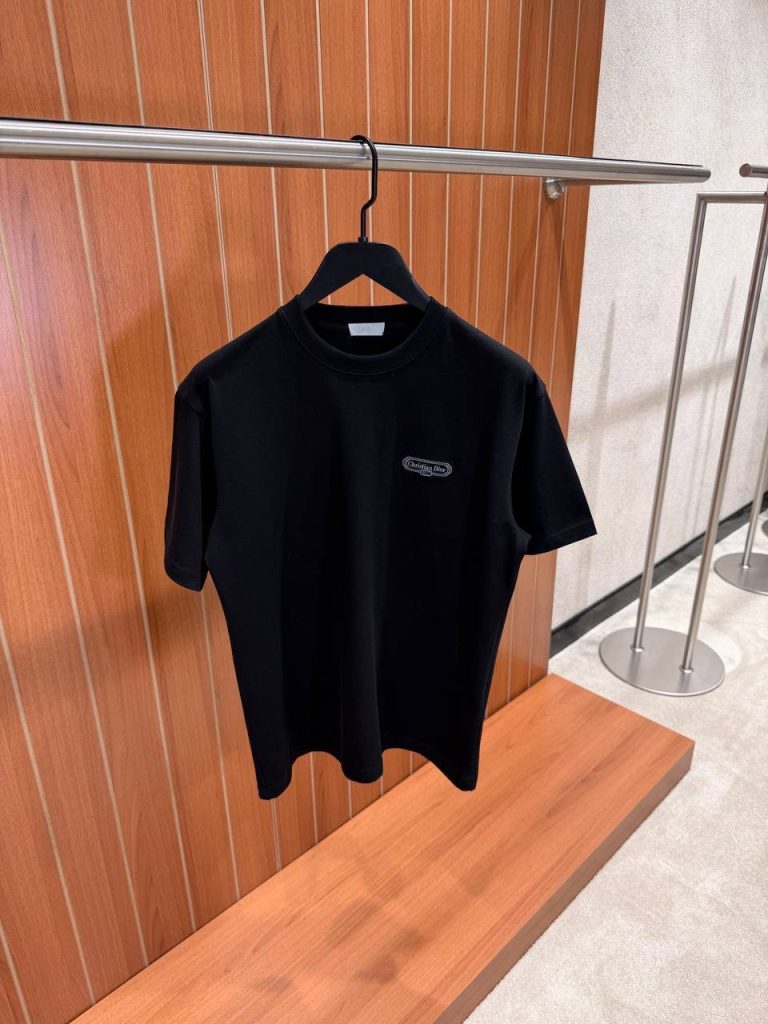 Black Dior CD box relaxed fit cotton jersey tee