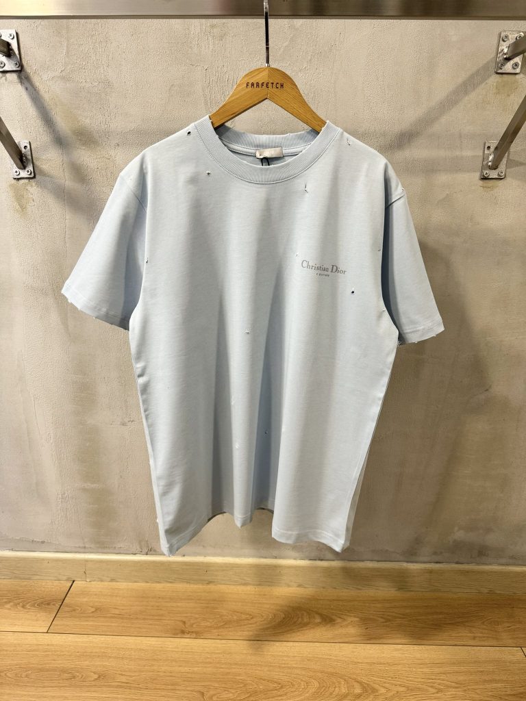 Blue Dior couture relaxed fit cotton tee