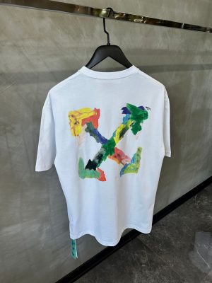 White Off-white brush arrrow tee