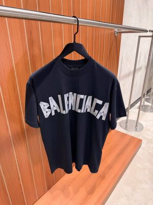 Smoked balenciaga new tape type cotton tee