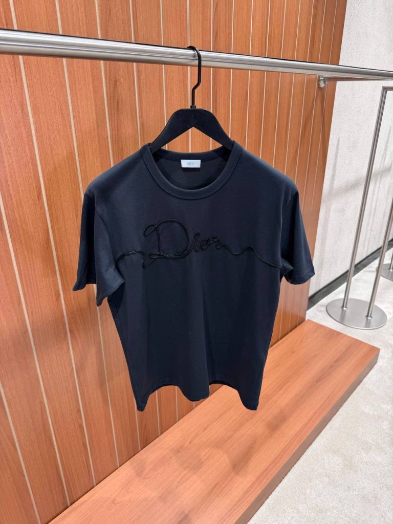 Smoked Dior Christian dior Ribbon cotton jersey tee