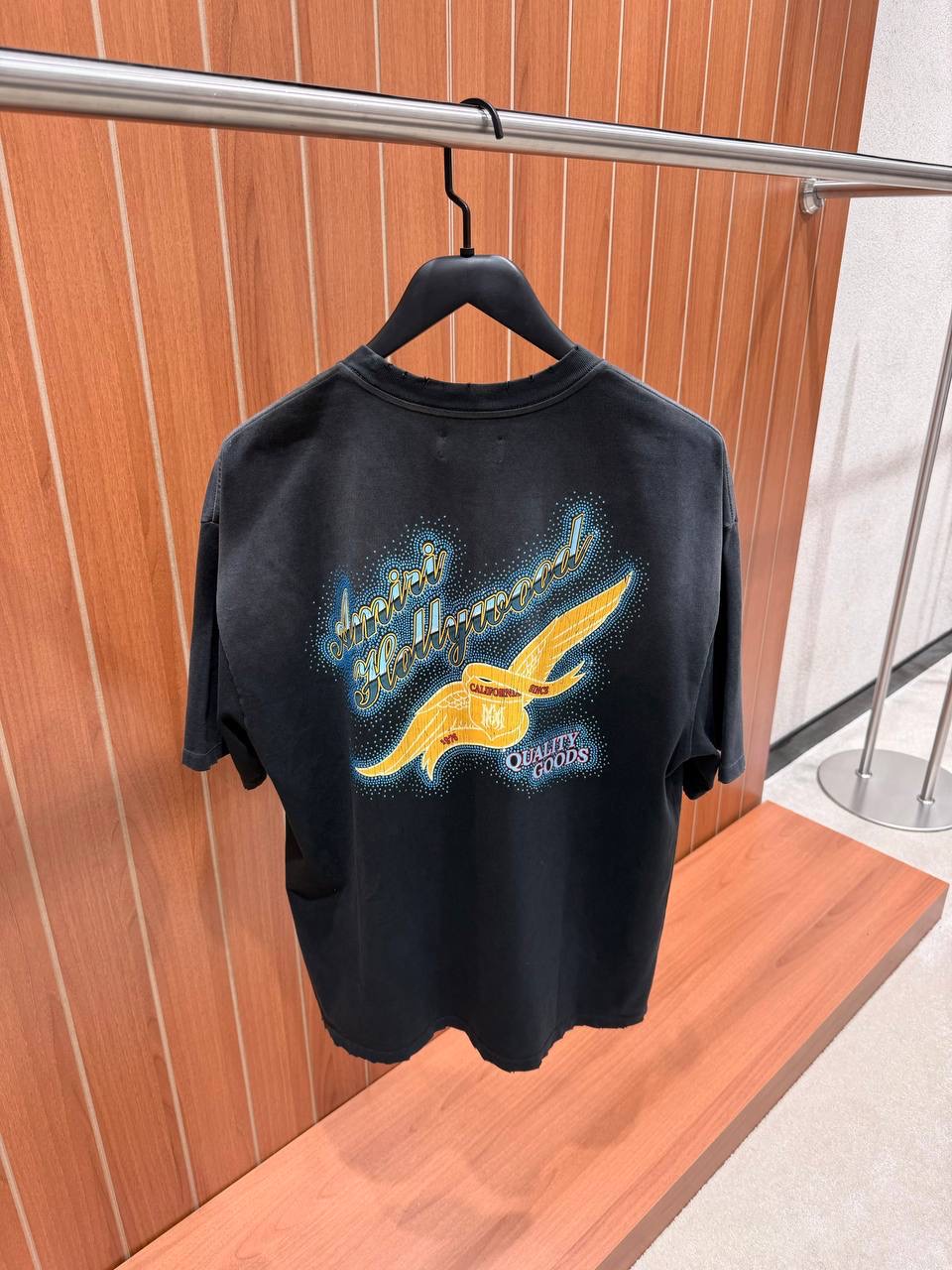 Black Amiri Wings-Crystal-embellished-cotton tee - Image 2