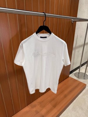 White LV Ornamental signature cotton tee
