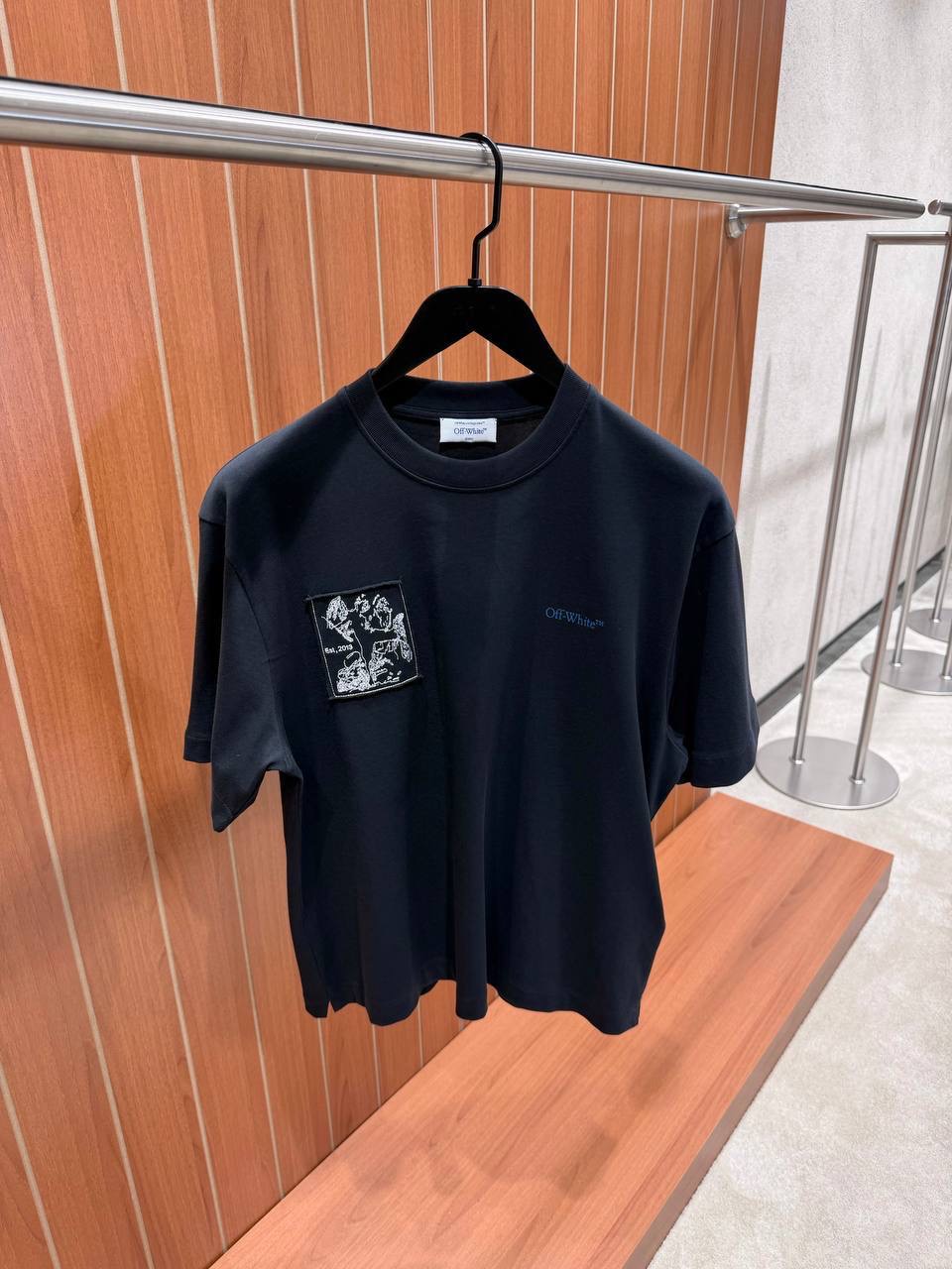 Black Off-White Faded Painting Skate cotton tee - Image 2