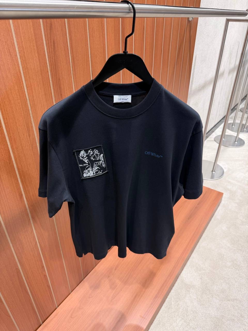 Black Off-White Faded Painting Skate cotton tee - Image 4