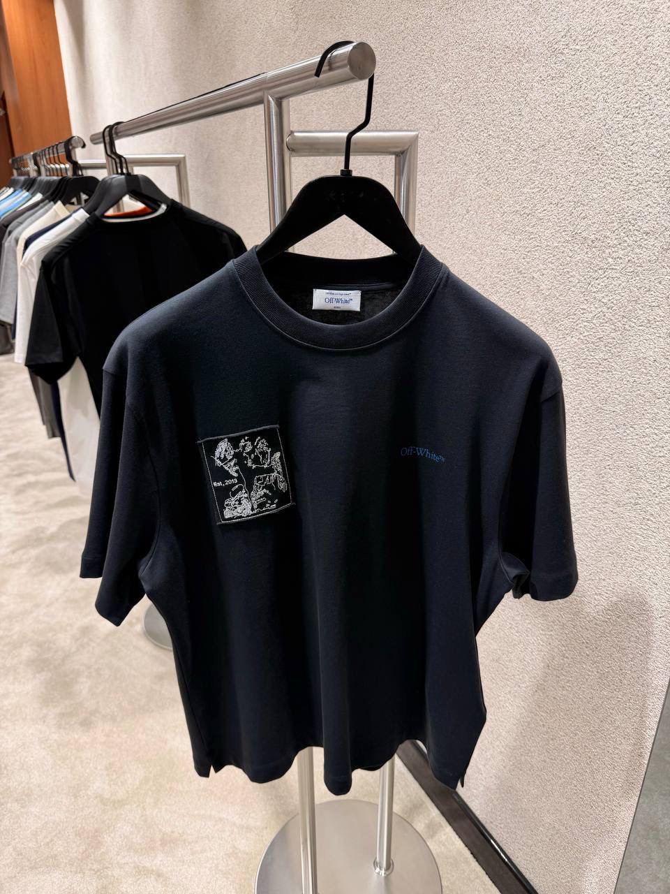 Black Off-White Faded Painting Skate cotton tee - Image 3