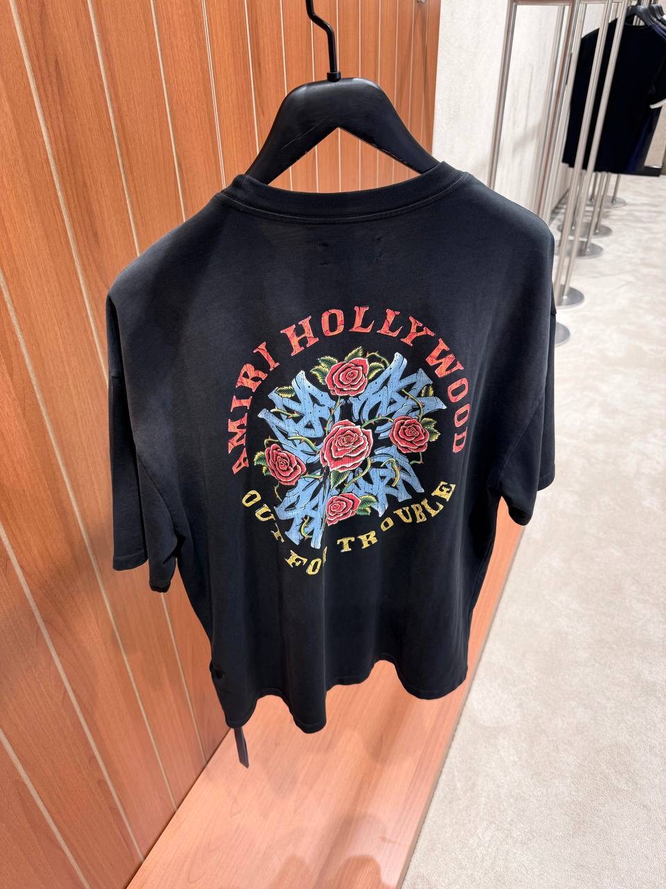 Black Amiri crystal out for trouble cotton tee - Image 3