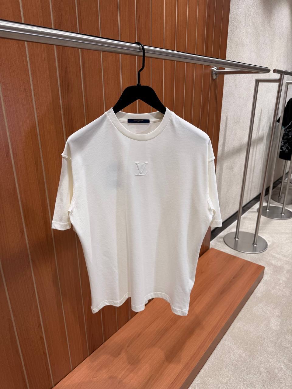 Cream LV embossed tee