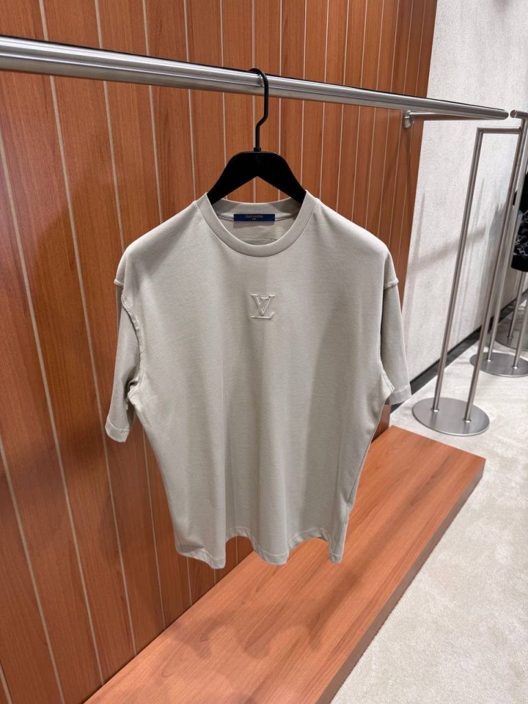 Beige LV embossed tee