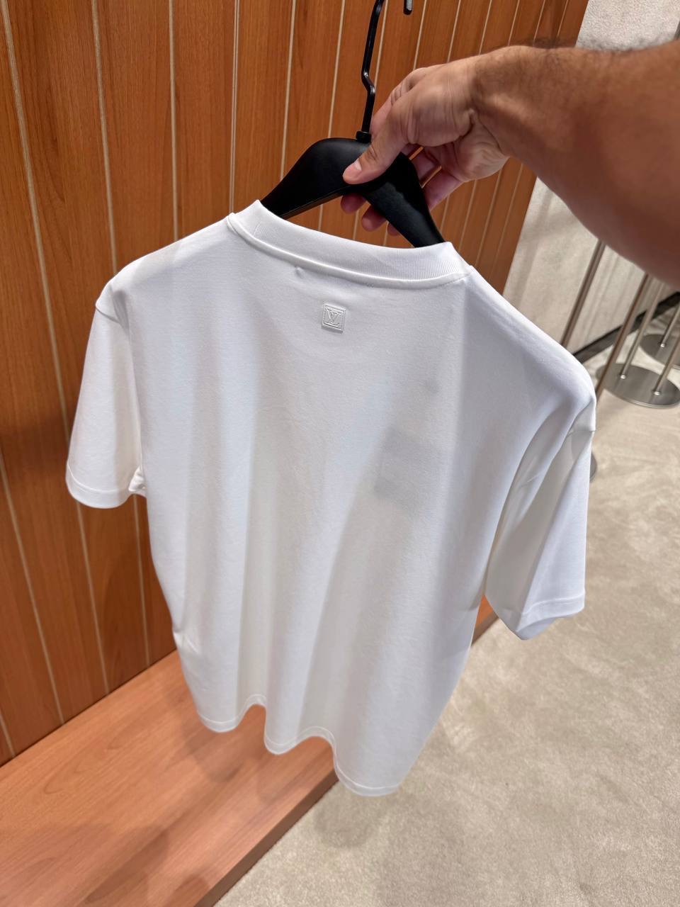 White LV Silk Blend cotton tee - Image 5