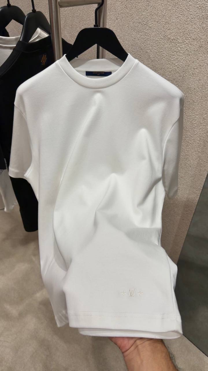 White LV Silk Blend cotton tee - Image 7