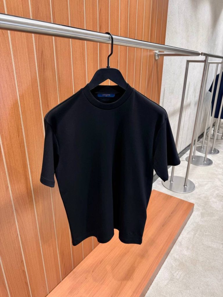 Black LV Silk Blend cotton tee