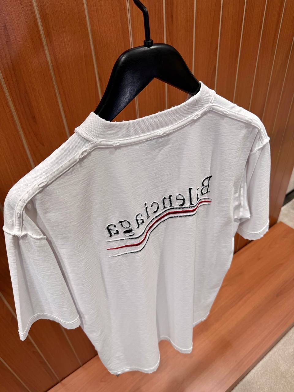 White Balenciaga political campaign inside-out cotton tee - Image 6