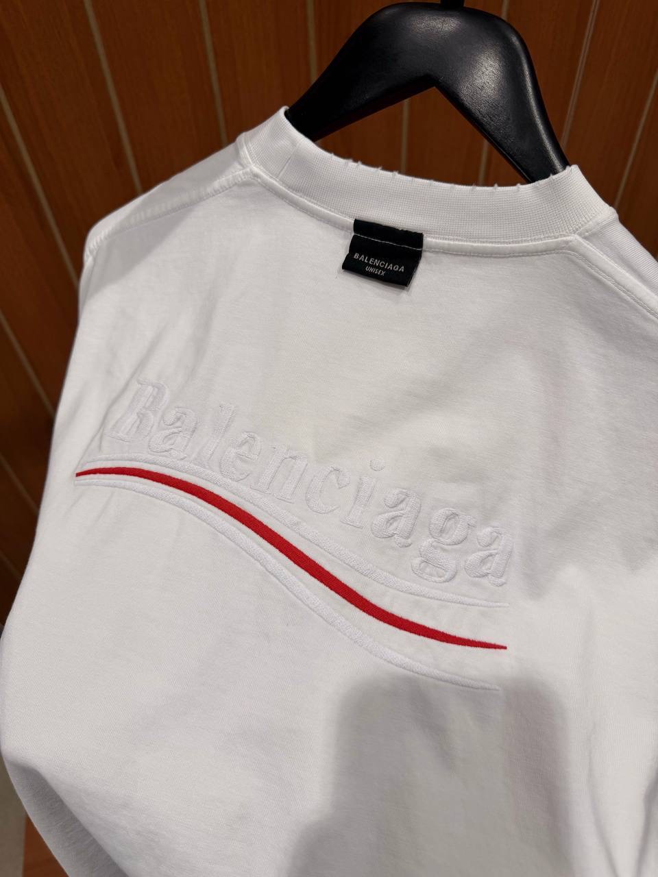 White Balenciaga political campaign inside-out cotton tee - Image 13