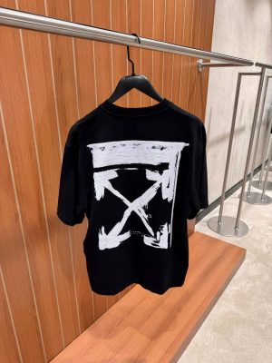 Black Off-White Ink Arrow Slim-Fit Cotton tee